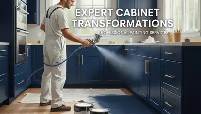 Cabinet painting in Redmond, WA for durable kitchen and bathroom finishes