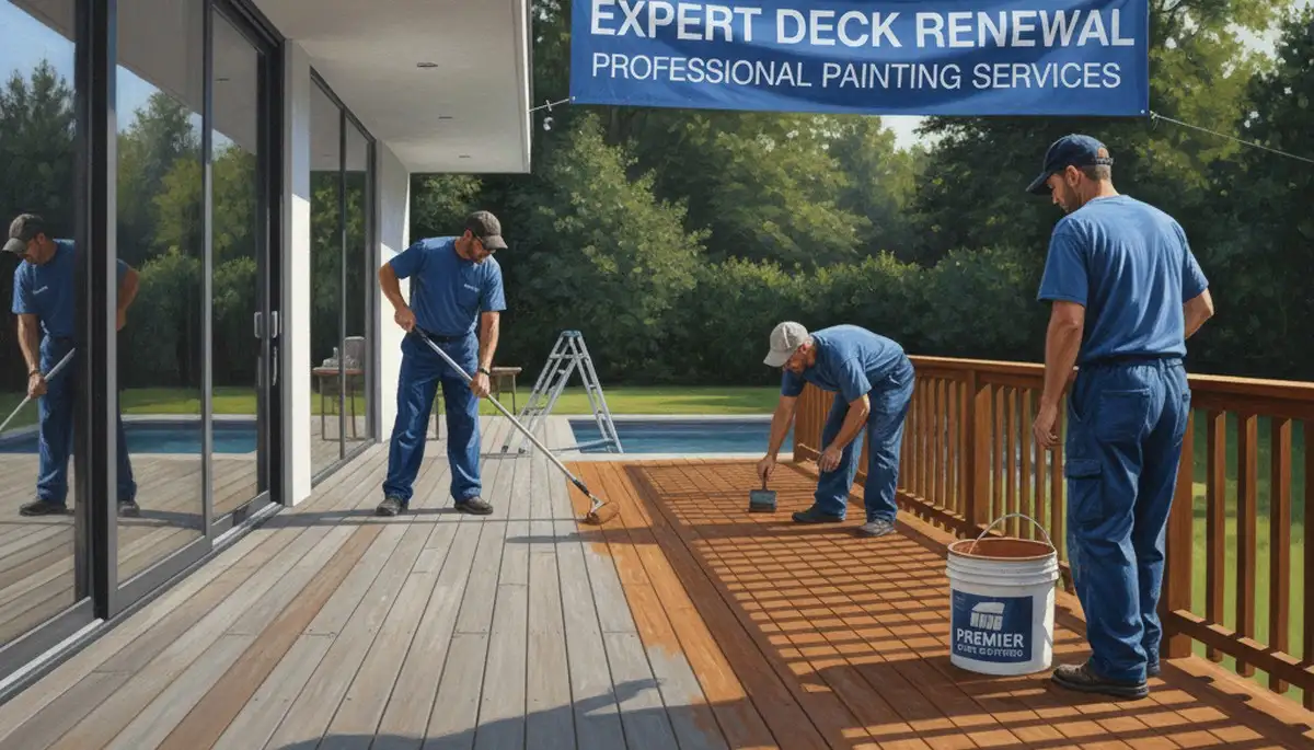 Deck painting service in Redmond, WA for durable wood protection against rain and moisture