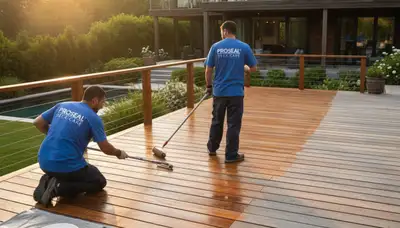Deck sealing service in Redmond, WA for weather protection on a wood deck