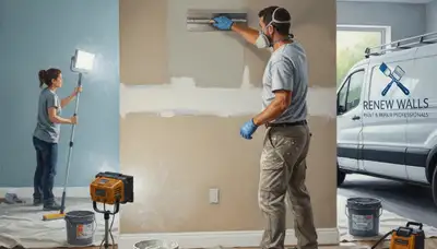 Drywall repair services in Redmond, WA for cracks, holes, and moisture damage, ready for painting