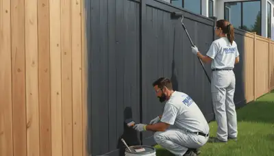 Fence painting in Redmond, WA by Redmond Paint Pros for durable weather-resistant wood protection