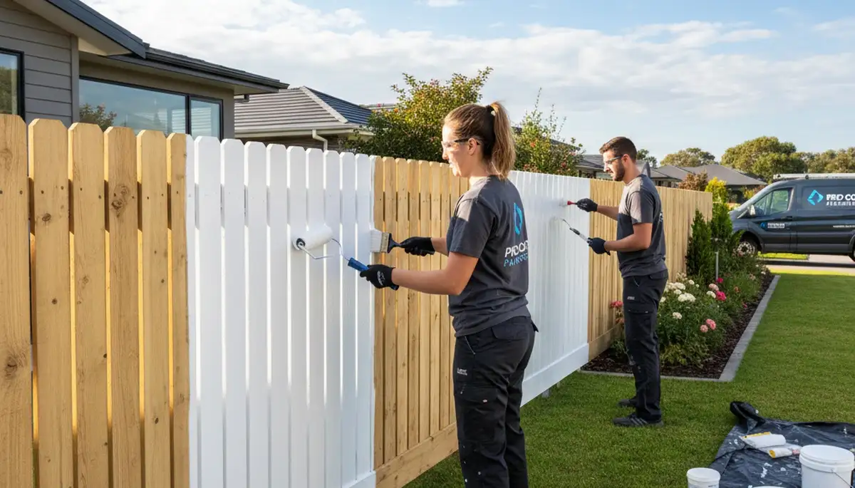Fence painting in Redmond, WA by Redmond Paint Pros for durable wood protection and curb appeal