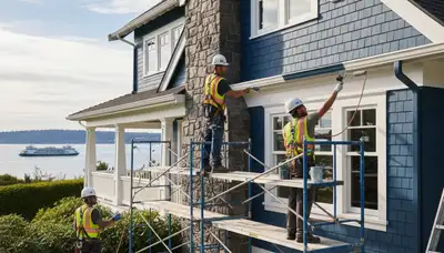 Professional house painters in Redmond, WA providing residential painting services