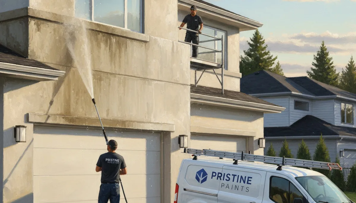Pressure cleaning service for siding and walkways in Redmond, WA by Redmond Paint Pros