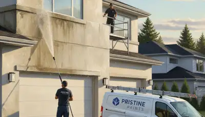 Pressure cleaning service for siding and walkways in Redmond, WA by Redmond Paint Pros